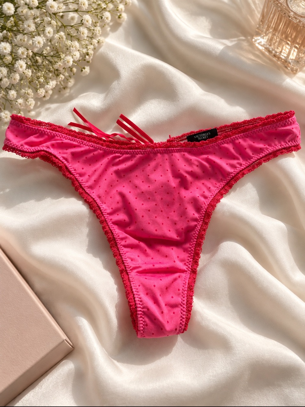 Victoria’s Secret Very Sexy Pink Satin Thong – Size S